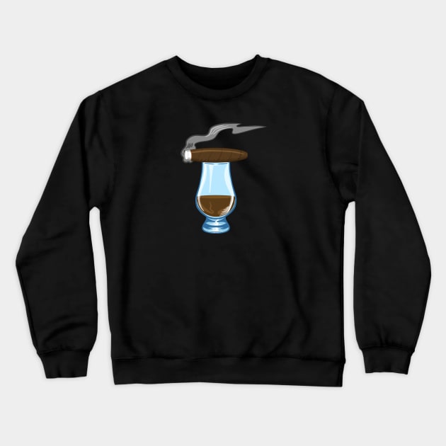 Whisky & cigars Crewneck Sweatshirt by blakely737